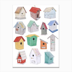 Bird Houses Canvas Print