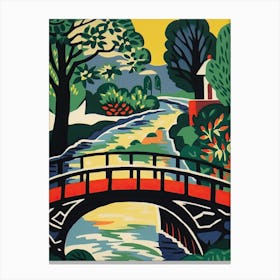 Nescio Bridge, Amsterdam, Netherlands Colourful 2 Canvas Print