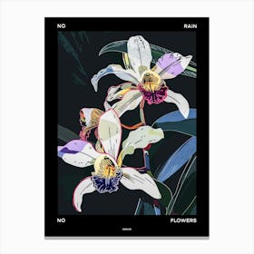 No Rain No Flowers Poster Orchid 1 Canvas Print