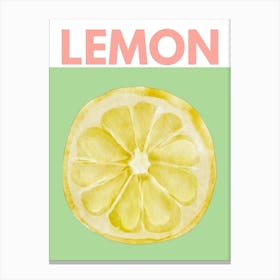 Lemon Kitchen Illustration Canvas Print