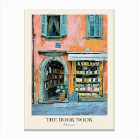 Florence Book Nook Bookshop 2 Poster Canvas Print
