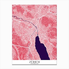 Zurich Pink Purple Canvas Print