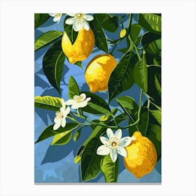 Lemons On A Branch 1 Canvas Print