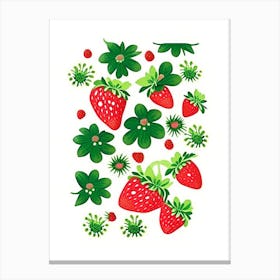 Everbearing Strawberries, Plant, Tarazzo Canvas Print