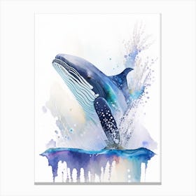 Southern Right Whale Storybook Watercolour  (1) Canvas Print