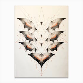 Floral Bat Painting 5 Canvas Print