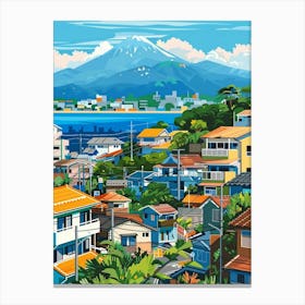 Kagoshima Japan 1 Colourful Illustration Canvas Print