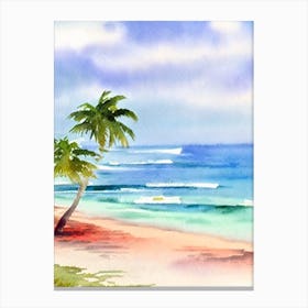 Delray Beach, Florida Watercolour Canvas Print