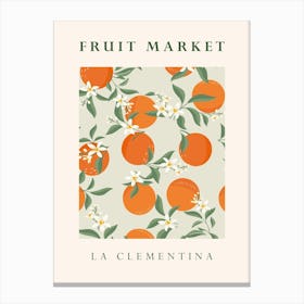 Fruit Market Print Oranges Canvas Print