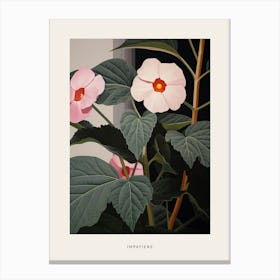 Flower Illustration Impatiens 1 Poster Canvas Print