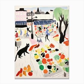 The Food Market In London 6 Illustration Canvas Print