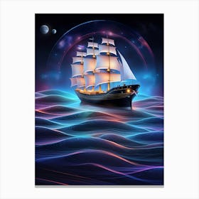 Ship On The Sea Canvas Print