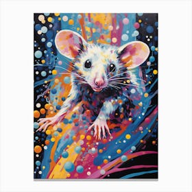  A Climbing Possum Vibrant Paint Splash 4 Canvas Print