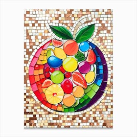 Mosaic Fruit Painting Canvas Print