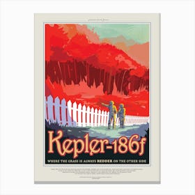 Kepler186f Space Travel Nasa Poster Canvas Print
