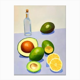 Avocado Tablescape vegetable Canvas Print