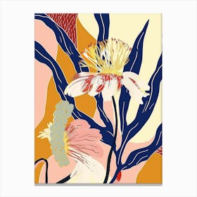 Colourful Flower Illustration Gerbera Daisy 2 Canvas Print