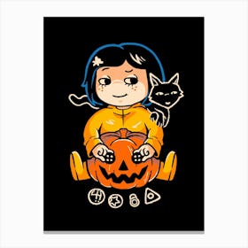 The Other Pumpkin - Dark Funny Goth Girl Halloween Gift Canvas Print