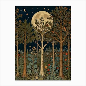 Default William Morris Print Moon Botanical Trees Poster Vinta 1 Topaz Standard V2 4x Canvas Print