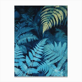 Blue Star Fern Painting 4 Canvas Print