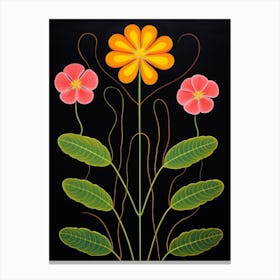 Portulaca 4 Hilma Af Klint Inspired Flower Illustration Canvas Print