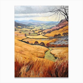 Autumn National Park Painting Brecon Beacons National Park Wales 4 Canvas Print