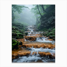 Waterfall In The Forest 1 Canvas Print