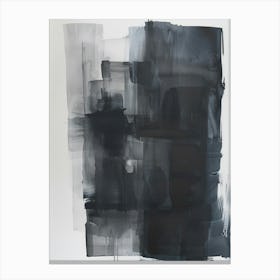 Abstract Black And White Painting 3 Canvas Print