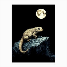 Lizard In The Moonlight Canvas Print