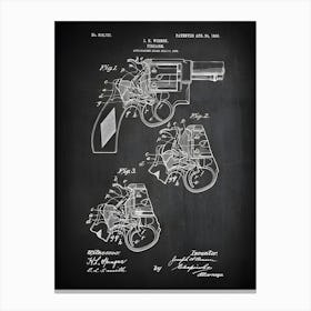 Revolver Firearm Gun Patent Print Wess Gun Art Revolver Decor Gun Patent Gun Patent Art Historical Print Patent Print G7211 Canvas Print