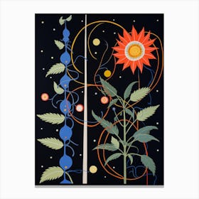 Passionflower 4 Hilma Af Klint Inspired Flower Illustration Canvas Print