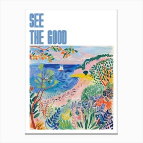 See The Good Poster Seaside Painting Matisse Style 5 Canvas Print