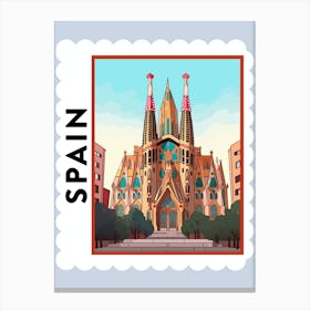 Spain 2 Travel Stamp Poster Canvas Print