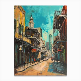 New Orleans Cityscape Painting Style 3 Canvas Print