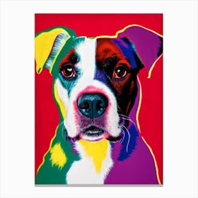 Irish Red And White Setter Andy Warhol Style dog Canvas Print