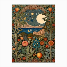 William Morris April Moon Canvas Print