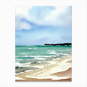 Emu Point Beach 2, Australia Watercolour Canvas Print