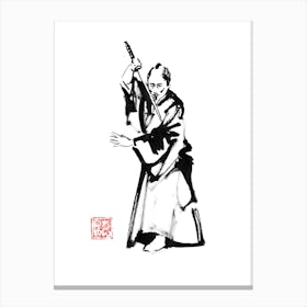 Samurai Pose Canvas Print