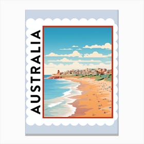 Australia 3 Travel Stamp Poster Canvas Print