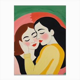 'Two Women Hugging' Canvas Print