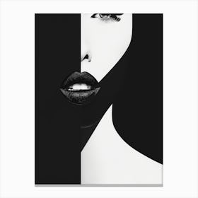 Black And White Portrait Of A Woman 7 Canvas Print