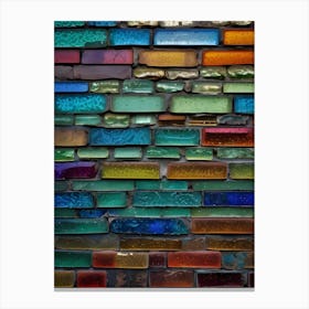 Colorful Glass Mosaic Wall Canvas Print