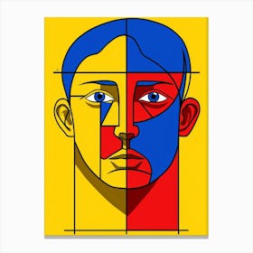 Abstract Portrait Of A Man 4 Canvas Print