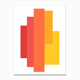 Red, Orange and Yellow Geometric Canvas Print