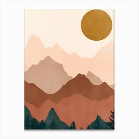 Sunset Peaks Canvas Print