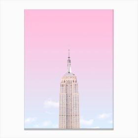 New York, Pink Sky Canvas Print