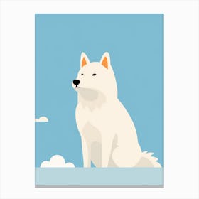 White dog Canvas Print