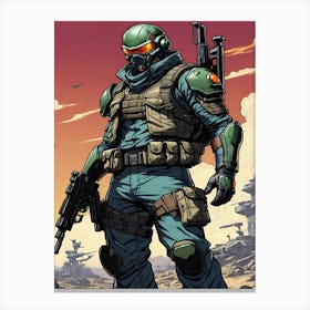 Halo Soldier Canvas Print