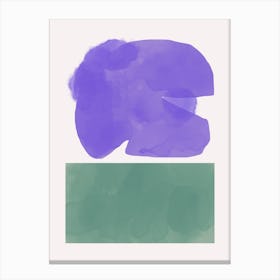 Watercolor Purple And Green Canvas Print