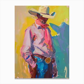 Painting Of A Cowboy 5 Canvas Print
